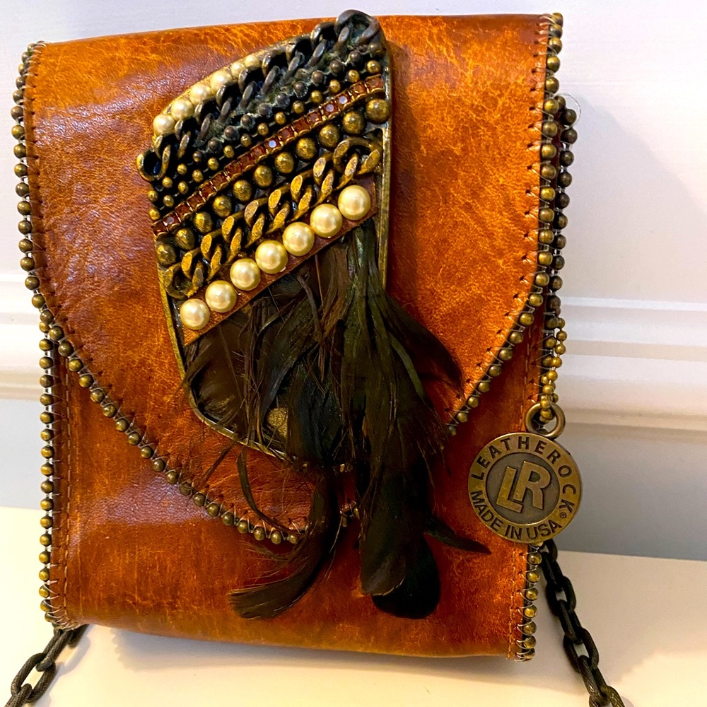 Vintage Leatherock USA western crossbody bag